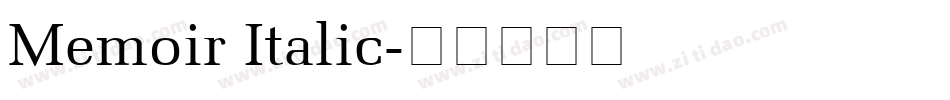 Memoir Italic字体转换